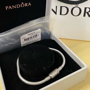 Pandora Moments Sliding Magnetic Clasp Snake Chain Bracelet. NWT